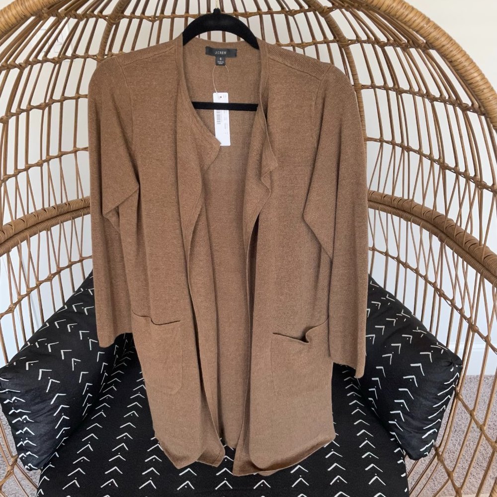 J CREW Juliette collarless sweater-blazer